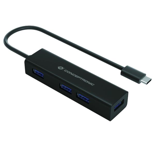 Conceptronic 4-PORT USB 3.0 ALUMINUM HUB